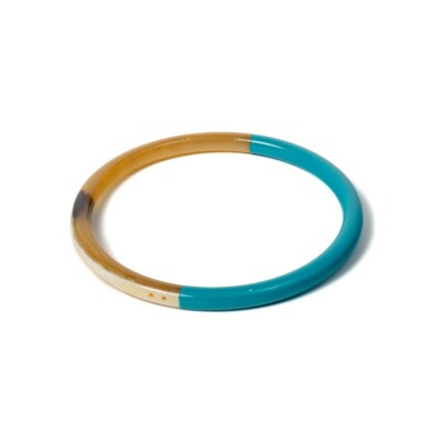 Bracelet jonc ATELIER1811 Joe Turquoise en corne naturelle