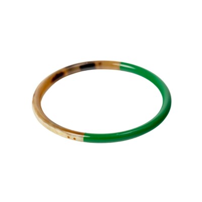 Bracelet jonc ATELIER1811 Joe Vert en corne naturelle