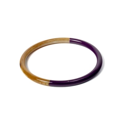 Bracelet jonc ATELIER1811 Joe Violet en corne naturelle