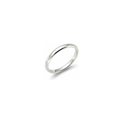 Alliance jonc BG Bruno en or blanc, 2.5 mm