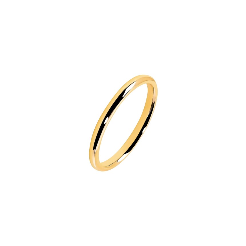 Ferret 2mm Parisian Wedding ring in yellow gold