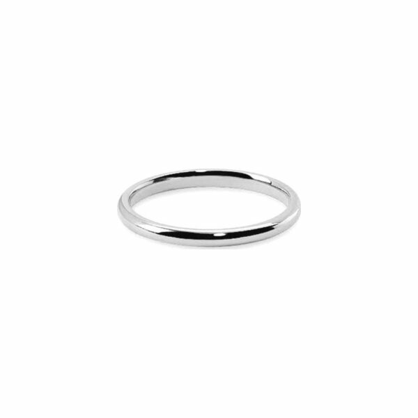 Parisian bangle wedding ring, platinium, 2mm
