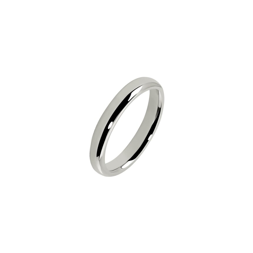 Ferret 3.5mm Parisian Wedding Ring in white gold palladium