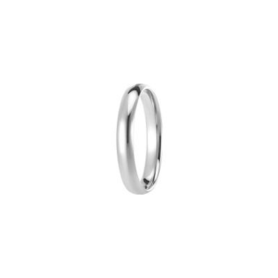 Alliance Jonc parisien en or blanc, 3.5mm