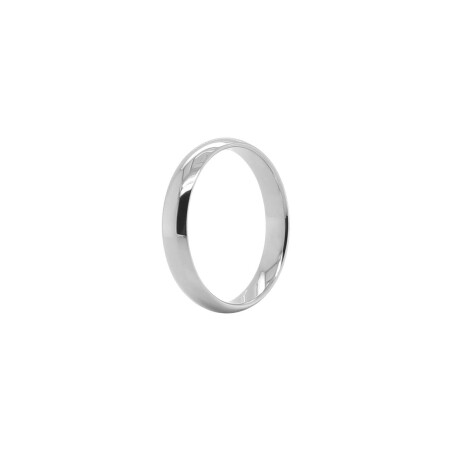 Alliance Jonc parisien en or blanc, 3.5mm