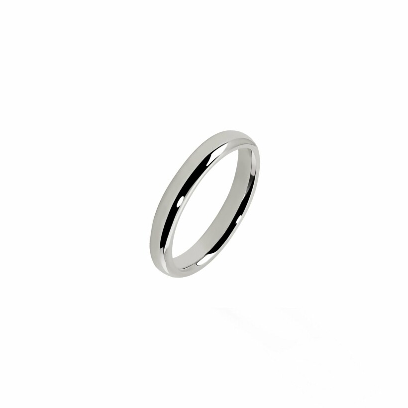 Parisian Bangle weddding ring, white gold, 3.5mm
