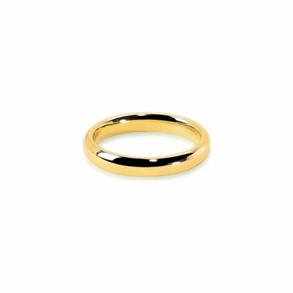 Parisian bangle wedding ring, yellow gold, 3.5mm