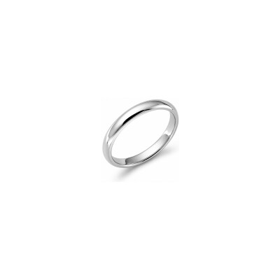 Alliance jonc BG Bruno en or blanc, 3 mm