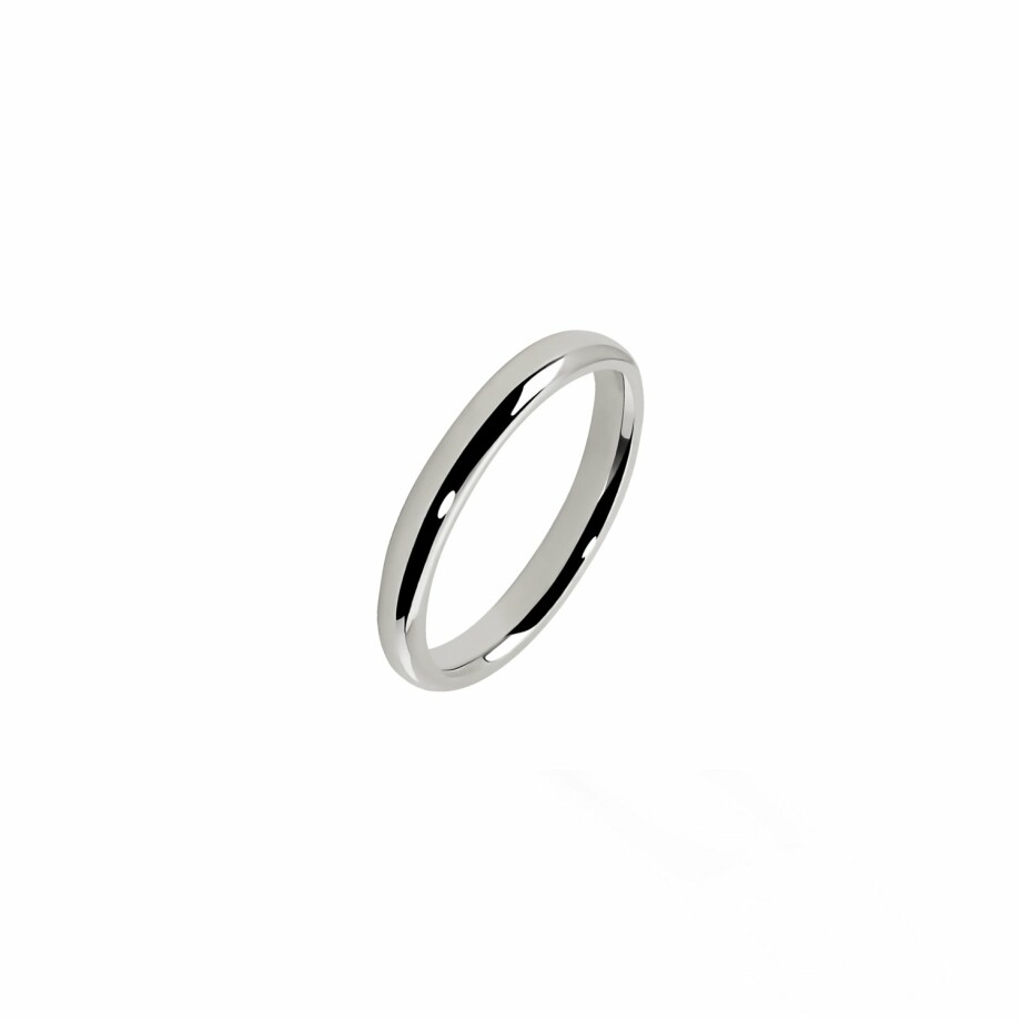 Parisian Bangle weddding ring, white gold, 3mm