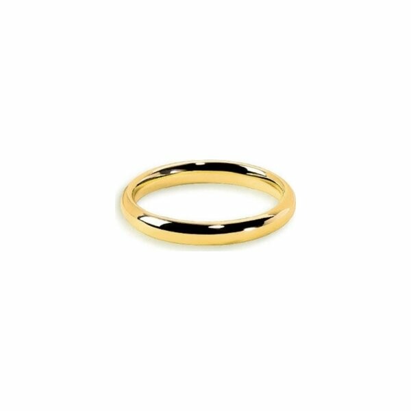 Parisian bangle wedding ring, yellow gold, 3mm