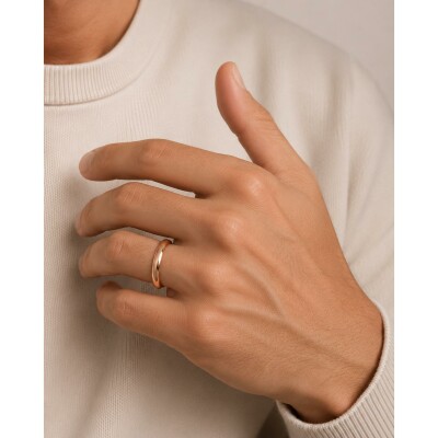 Alliance jonc BG Bruno en or rose, 3 mm