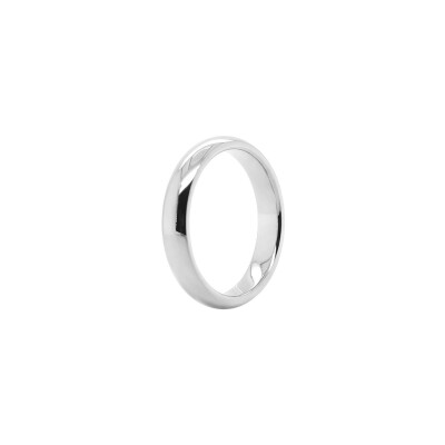 Alliance Jonc parisien en or blanc, 4.5mm