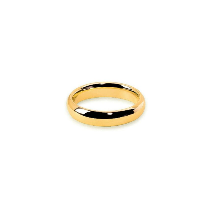 Ferret 4.5mm Parisian wedding ring in yellow gold