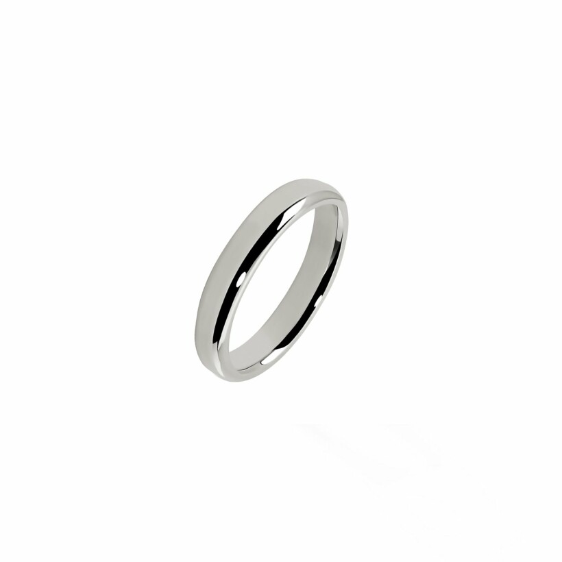 Parisian Bangle weddding ring, white gold, 4mm