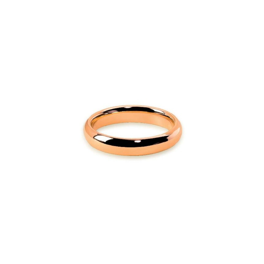 Ferret 4mm Parisian wedding ring in pink gold