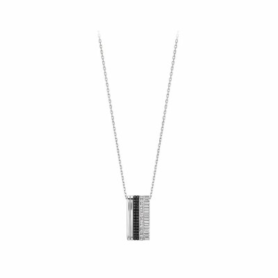 Pendentif Boucheron Quatre Black Edition en Or blanc, PVD noir et Diamant