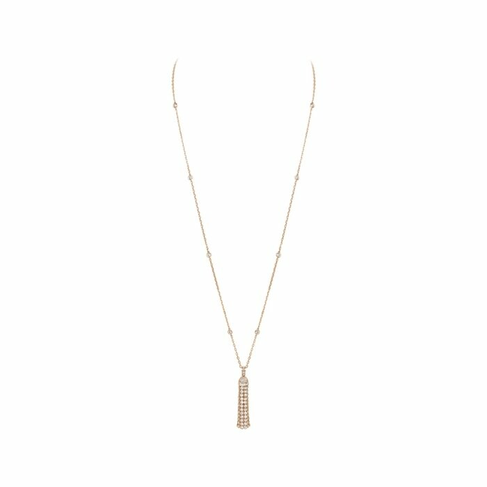 Boucheron Couture paved with diamonds on pink gold pendant