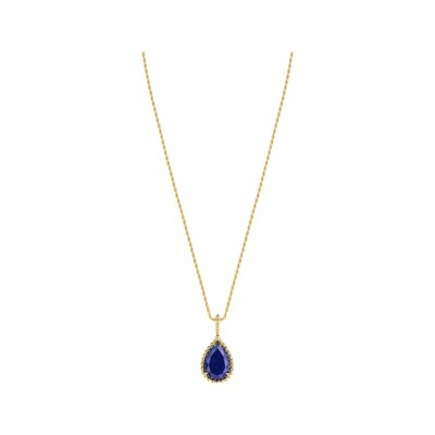 Boucheron Serpent Bohème necklace, M pattern in yellow gold and lapis lazuli