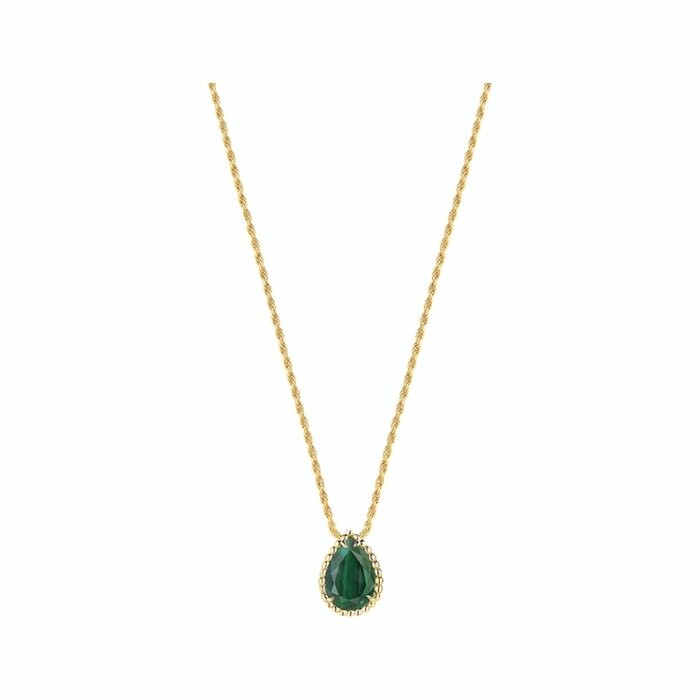 Pendentif Boucheron Serpent Bohème en or jaune et malachite