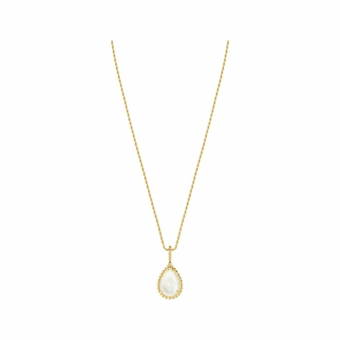 Boucheron Serpent Bohème pendant, yellow gold and white mother-of-pearl