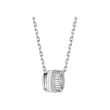 Pendentif Boucheron Quatre Double White Edition, Grand modèle en or blanc, céramique et diamants