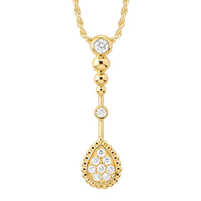 Pendentif Boucheron Serpent Bohème Solarité, motif XS en or jaune et diamants