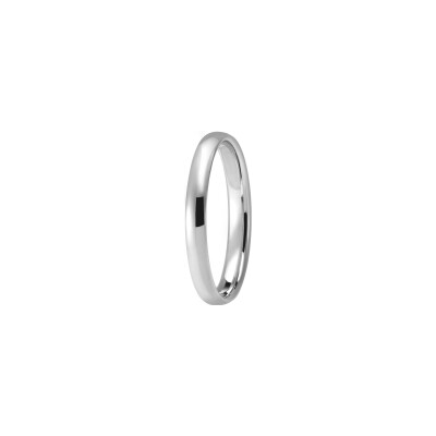 Alliance Classique Jonc Parisien Prestige en platine, largeur 2mm
