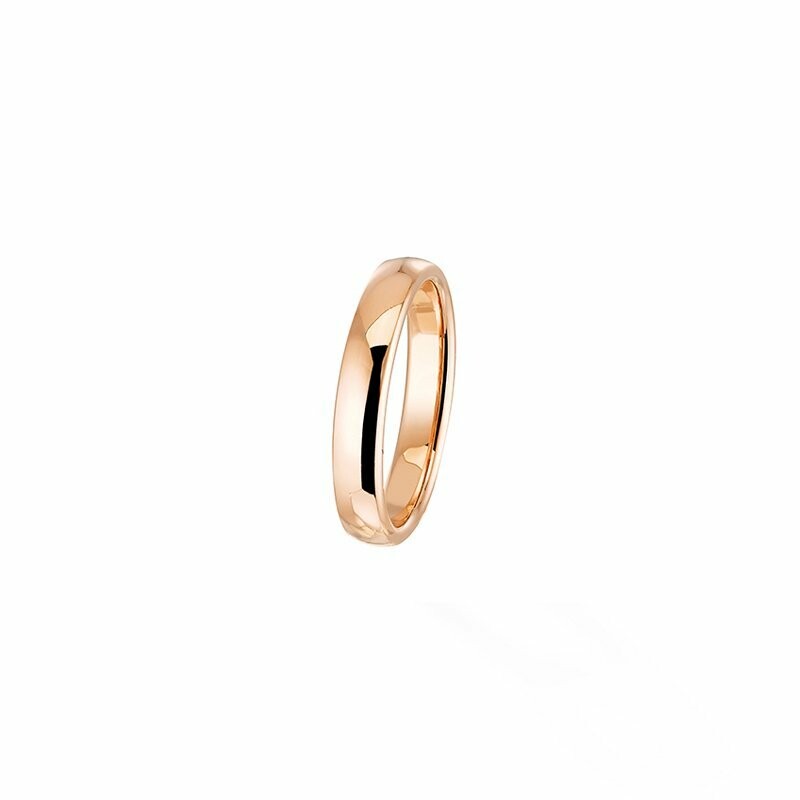 Parisian prestige bangle wedding ring, pink gold, 3.5mm