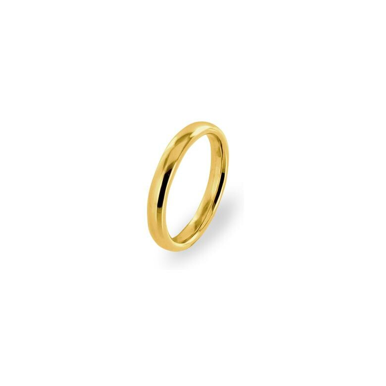 Ferret 3mm Parisian Prestige Wedding Ring in yellow gold