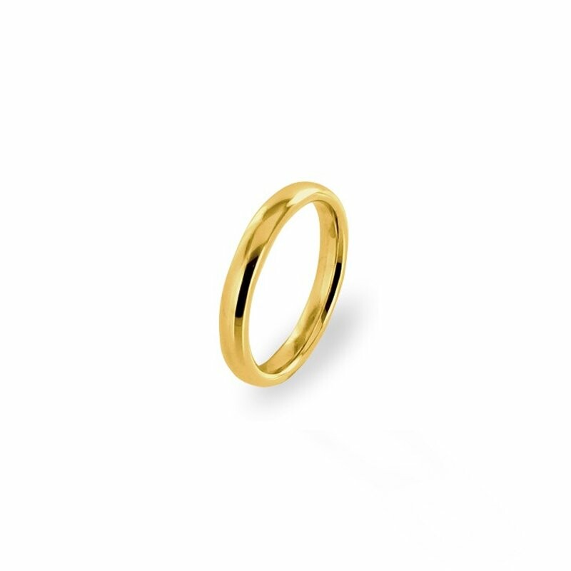Parisian prestige bangle wedding ring, yellow gold, 3mm