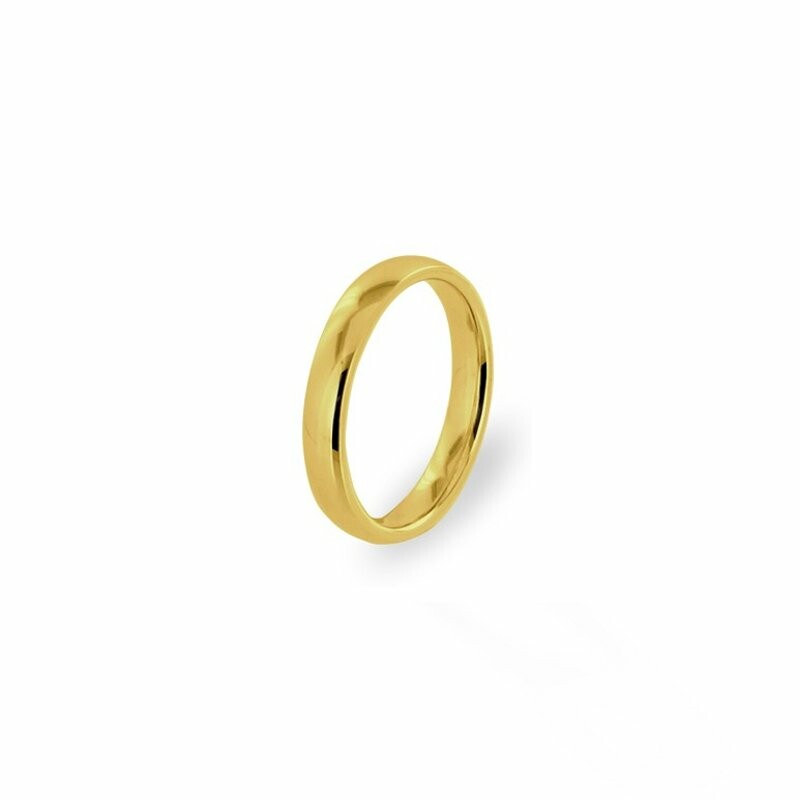 Parisian prestige bangle wedding ring, yellow gold, 4mm