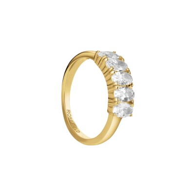 Bague Rosefield en acier doré, taille 54