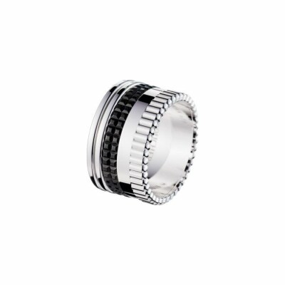 Boucheron Quatre Black Edition Large ring, white gold and black PVD