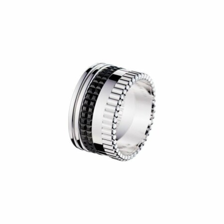 Bague Boucheron Quatre Black Edition Large en or blanc et PVD noir