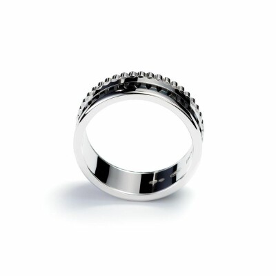 Bague Boucheron Quatre Black Edition Small en or blanc et PVD noir