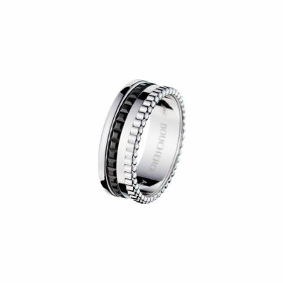 Bague Boucheron Quatre Black Edition Small en or blanc et PVD noir