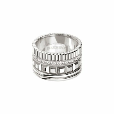 Bague Boucheron Quatre Radiant Edition en or blanc et diamants