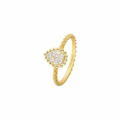 Bague Boucheron Serpent Bohème Motif XS en or jaune et diamants