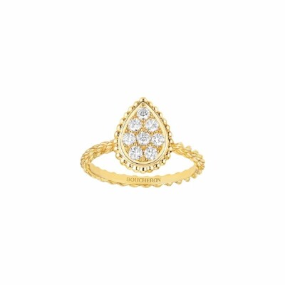 Bague Boucheron Serpent Bohème Motif S en or jaune et diamants