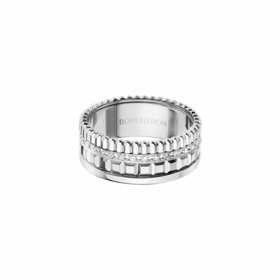 Bague Boucheron Quatre Radiant Edition Petit Modèle en or blanc et diamants