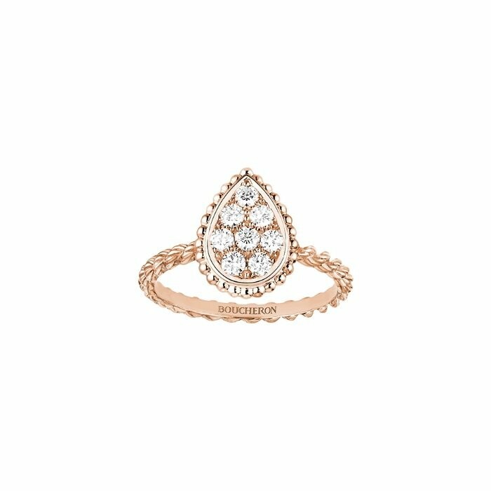 Boucheron Serpent Bohème Medium ring, pink gold and diamonds
