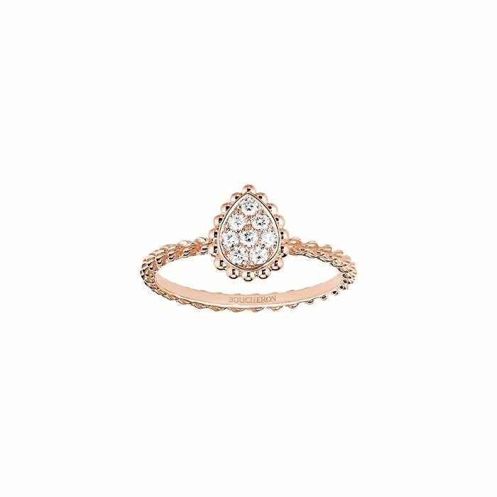 Boucheron Serpent Bohème ring, pink gold and diamond