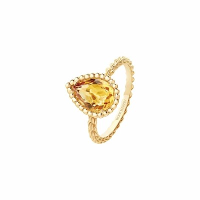 Bague Boucheron Serpent Bohème en or jaune et citrine