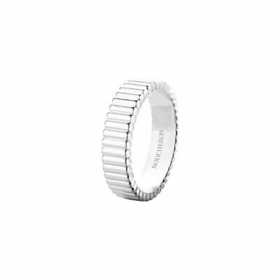 Boucheron Quatre Grosgrain ring, white gold