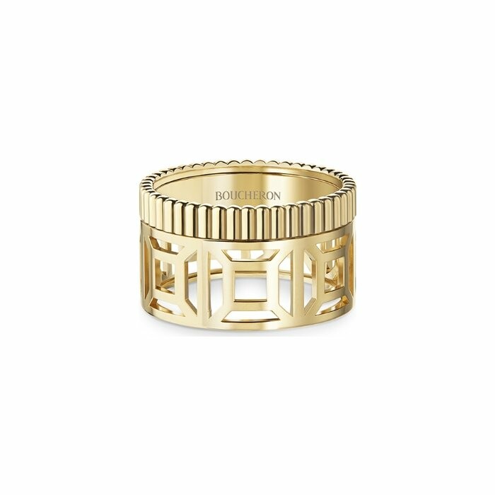 Boucheron Quatre Radiant Edition Ajourée ring, yellow gold