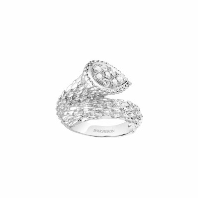 Bague Boucheron Serpent Bohème en or blanc et diamants