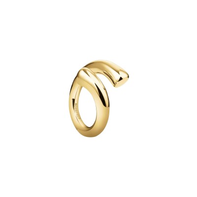Bague enroulée Rosefield en acier plaqué or jaune, taille 52