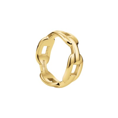 Bague Rosefield en acier doré, taille 54