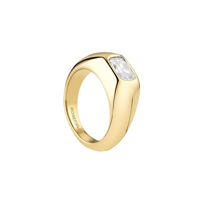 Bague Rosefield en acier doré, taille 54