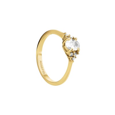 Bague Rosefield en acier doré, taille 56